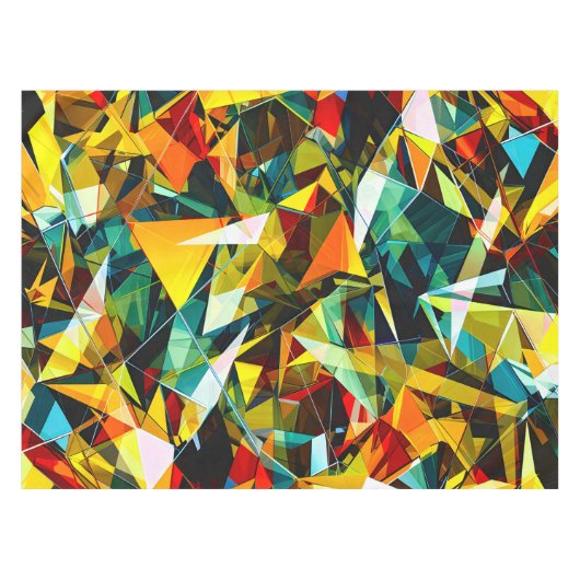 Modern Abstract Geometric Colorful Crystal Glass Tischdecke (Vorderseite (Horizontal))