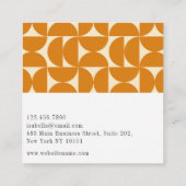 Modern Abstract Geometric Colorful Professional Quadratische Visitenkarte (Rückseite)