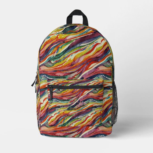 Modern abstract geometric digital pattern 40 bedruckter rucksack (Vorderseite)