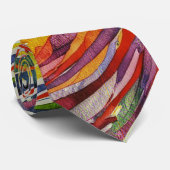 Modern abstract geometric digital pattern 40 krawatte (Gerollt)