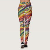 Modern abstract geometric digital pattern 40 leggings (Rückseite)