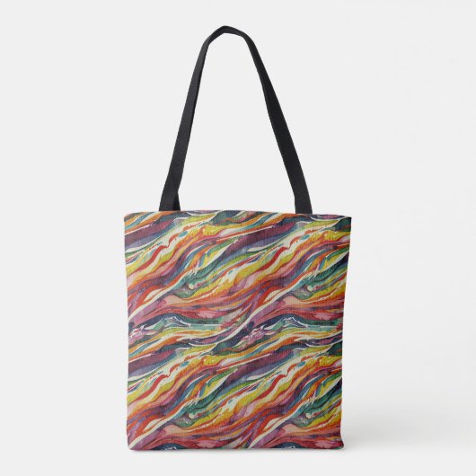 Modern abstract geometric digital pattern 40 tasche (Rückseite)