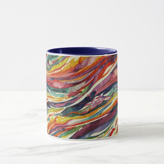 Modern abstract geometric digital pattern 40 tasse (Zentrum)