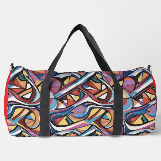 Modern abstract geometric digital pattern 48 duffle bag (Vorderseite)