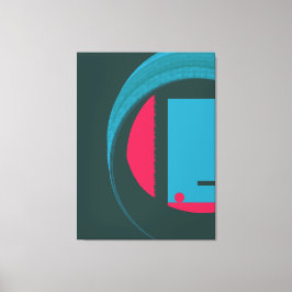 Modern Abstract Geometric Echo  Leinwanddruck