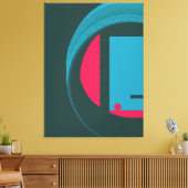Modern Abstract Geometric Echo Leinwanddruck (Insitu (Wohnzimmer))