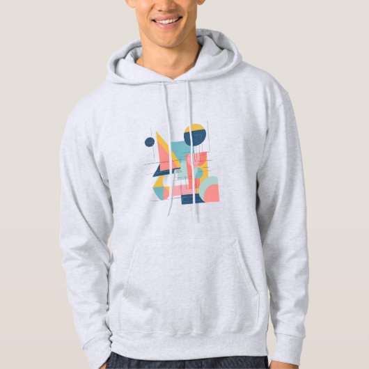 Modern Abstract Geometric Hoodie Design, Minimalis (Vorderseite)
