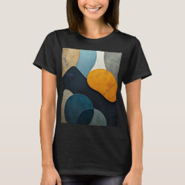Modern Abstract Geometric Shapes Textured Art T-Shirt