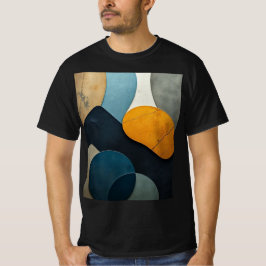 Modern Abstract Geometric Shapes Textured Art T-Shirt
