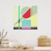 Modern Abstract Geometrical Print Poster (Küche)