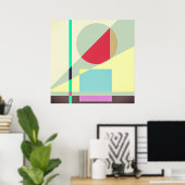 Modern Abstract Geometrical Print Poster (Heimbüro)