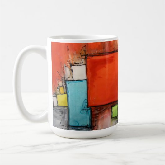 Modern Abstract Geometry Kaffeetasse (Links)