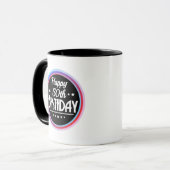 Modern Abstract Happy 50th Birthday Tasse (Vorderseite Links)