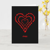 Modern Abstract Heart “Always” Love Card Karte (Gelbe Blume)