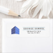 Modern Abstract Home Logo Realtor Blue White (Insitu)