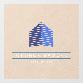 Modern Abstract Home Logo Realtor Fensteraufkleber