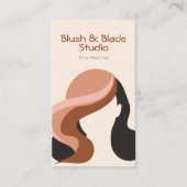 Modern abstract Illustration Hairstylist Salon Visitenkarte (Vorderseite)