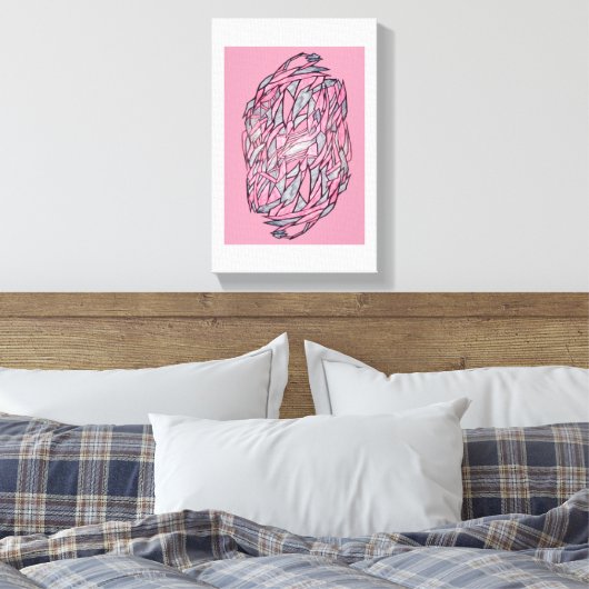 Modern Abstract Labyrinth Canvas Leinwanddruck (Insitu (Schlafzimmer))