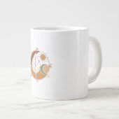 Modern Abstract Line Art Coffee Cup Jumbo-Tasse (Vorderseite Rechts)