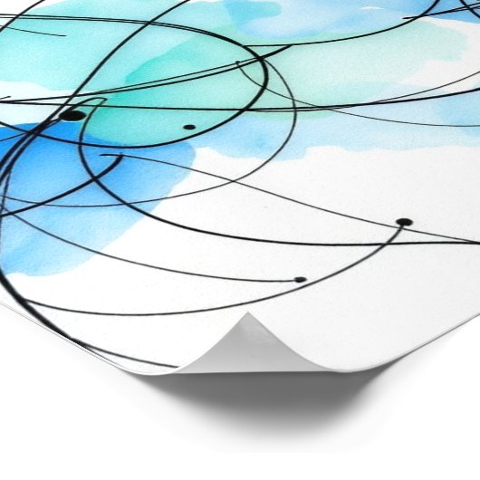 Modern Abstract Line Art Wall Prints Set of 3 Poster (Ecke)