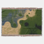 Modern Abstract Mossy Topography Throw Blanket Decke (Vorderseite)