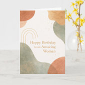 Modern Abstract Organic Shapes Boho Birthday Card Karte (Gelbe Blume)