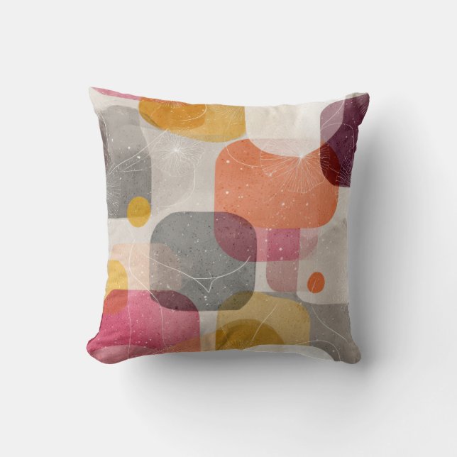 Modern Abstract Organic Shapes Throw Pillow – Eart Kissen (Vorderseite)