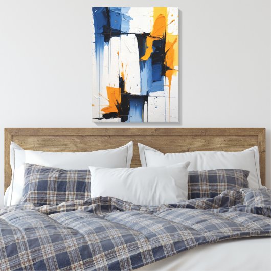 Modern Abstract Painting Canvas Print Leinwanddruck (Insitu (Schlafzimmer))