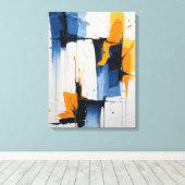 Modern Abstract Painting Canvas Print Leinwanddruck (Insitu (Holzboden))