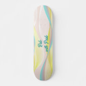 Modern Abstract Pastel Fluid Waves & Mesh Skateboard (Vorne)
