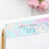 Modern Abstract Pastel Wedding Address