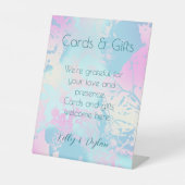 Modern Abstract Pastel Wedding Cards and Gifts Sockelschild (Vorderseite)