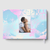 Modern Abstract Pastel Wedding Gästebuch (Rückseite)