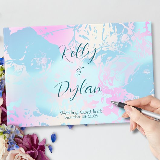 Modern Abstract Pastel Wedding Gästebuch