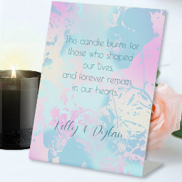 Modern Abstract Pastel Wedding In Memorial  Sockelschild