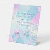 Modern Abstract Pastel Wedding In Memorial  Sockelschild (Vorderseite)