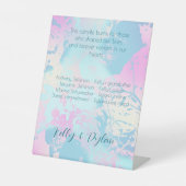 Modern Abstract Pastel Wedding In Memorial  Sockelschild (Vorderseite)