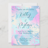 Modern Abstract Pastel Wedding Invitation Einladung (Vorderseite)