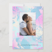 Modern Abstract Pastel Wedding Invitation Einladung (Rückseite)