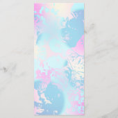 Modern Abstract Pastel Wedding Menükarte (Rückseite)