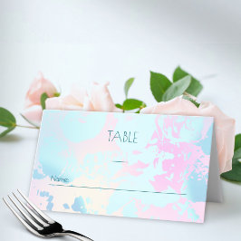 Modern Abstract Pastel Wedding  Platzkarte