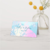 Modern Abstract Pastel Wedding  Platzkarte (Rückseite)