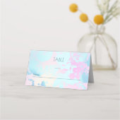 Modern Abstract Pastel Wedding  Platzkarte (Vorderseite)