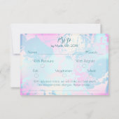 Modern Abstract Pastel Wedding RSVP Card (Rückseite)