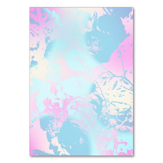 Modern Abstract Pastel Wedding Tischnummer (Rückseite)