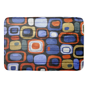 Modern Abstract Pastel Wood Look Badematte