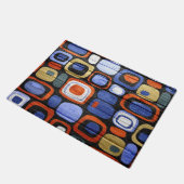 Modern Abstract Pastel Wood Look Fußmatte (Schrägansicht)