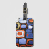 Modern Abstract Pastel Wood Look Gepäckanhänger (Vorderseite Vertikal)