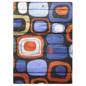 Modern Abstract Pastel Wood Look Klemmbrett (Rückseite)