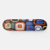 Modern Abstract Pastel Wood Look Skateboard (Horizontal)